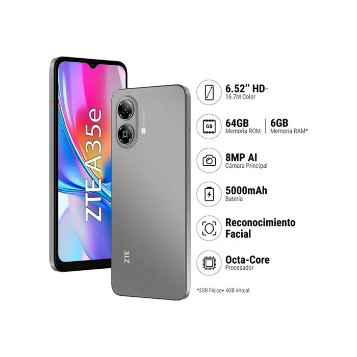 ZTE Blade A35e 2GB + 2GB RAM Extendida / 64GB